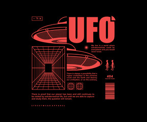 Another dimension , Alien invasion, ufo t shirt design, vector graphic, typographic poster or tshirts street wear and Urban style © Therintproject