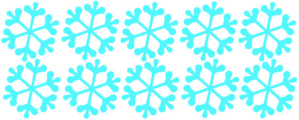 Snowflakes pattern on white background.