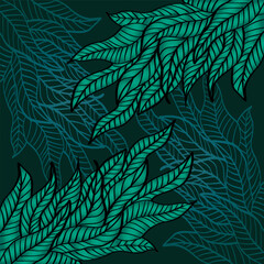 Naklejka na ściany i meble Beautiful green Leaf background vector illustration