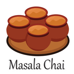 Chai or tea  poster vector illustration