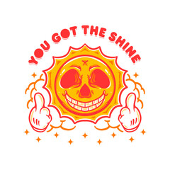 skull cartoon design tshirt