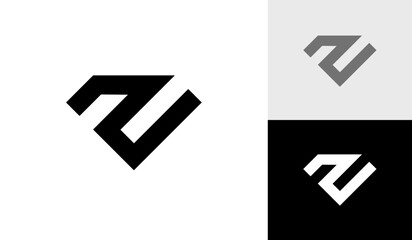Letter N initial monogram with diamond shape logo design vector