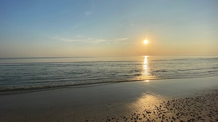 Sunrise over sea at Hua Hin Thailand 
