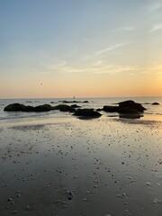 Sunrise over sea at Hua Hin Thailand 