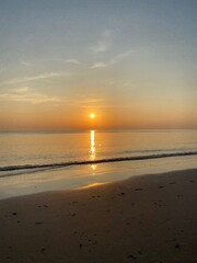Sunrise over sea at Hua Hin Thailand 