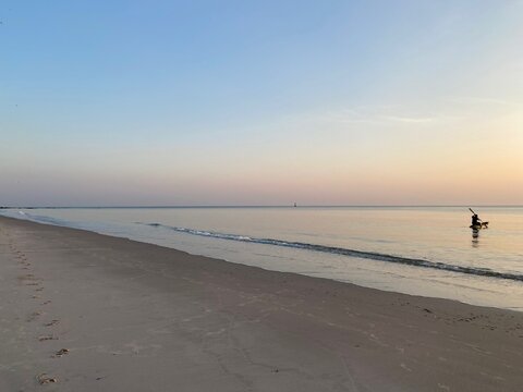 Sunrise over sea at Hua Hin Thailand 