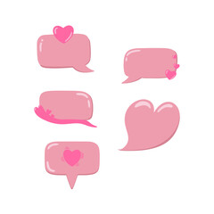 Simple heart themed Text Box. Pink chatbox