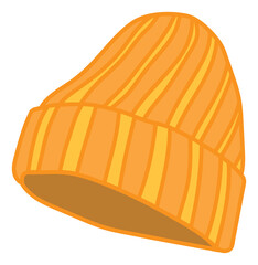 knit hat, cartoon illustration