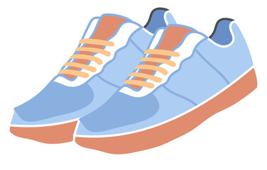 sneakers ; sports shoes, cartoon illustration