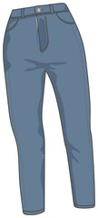 Pants and trousers and jeans, cartoon illustration
