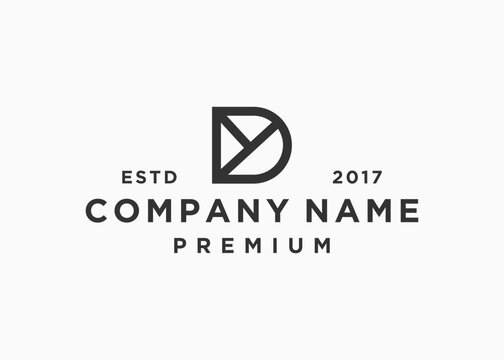 Letter DY Logo Design Vector Illustration Template
