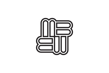 Obraz premium MB logo design concept