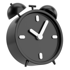 3D alarm clock. 3D illustration.