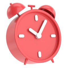 3D alarm clock. 3D illustration.