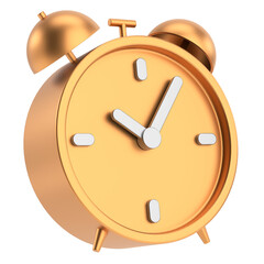 3D alarm clock. 3D illustration.