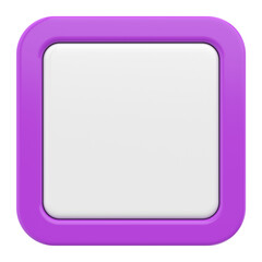 3D button. Empty button. 3D illustration.