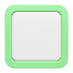 3D button. Empty button. 3D illustration.