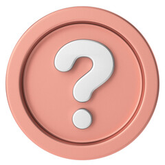 Question mark sign. 3D illustration.