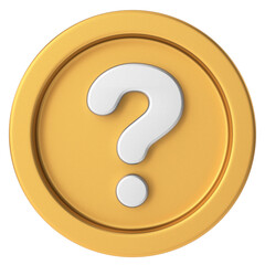 Question mark sign. 3D illustration.