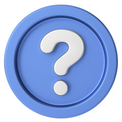 Question mark sign. 3D illustration.