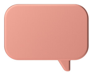 Speech bubble. Chat bubble. 3D illustration.