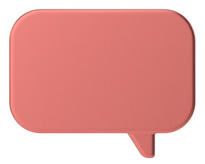 Speech bubble. Chat bubble. 3D illustration.