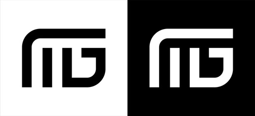 Initial letter MG logo design