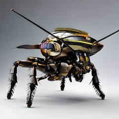 Robotic insect. Generative AI