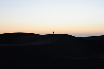 Fototapeta na wymiar Sunrise in Maspalomas Dunes