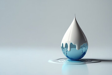 Obraz premium Water drop on earth copy space background. World water day concept. generative ai.