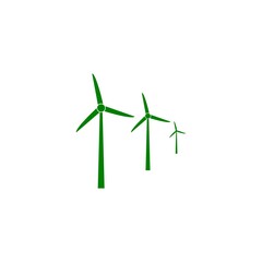 Wind turbine icon isolated on white background