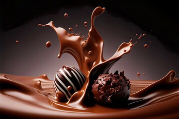 vanilla and chocolate ice cream