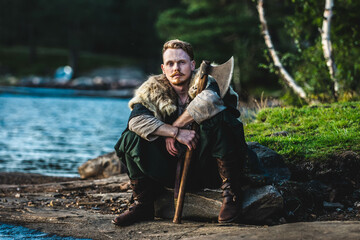 Viking by the water