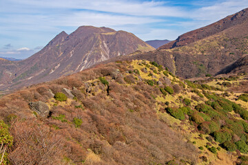 Obraz premium 秋の九重山・扇ヶ鼻付近