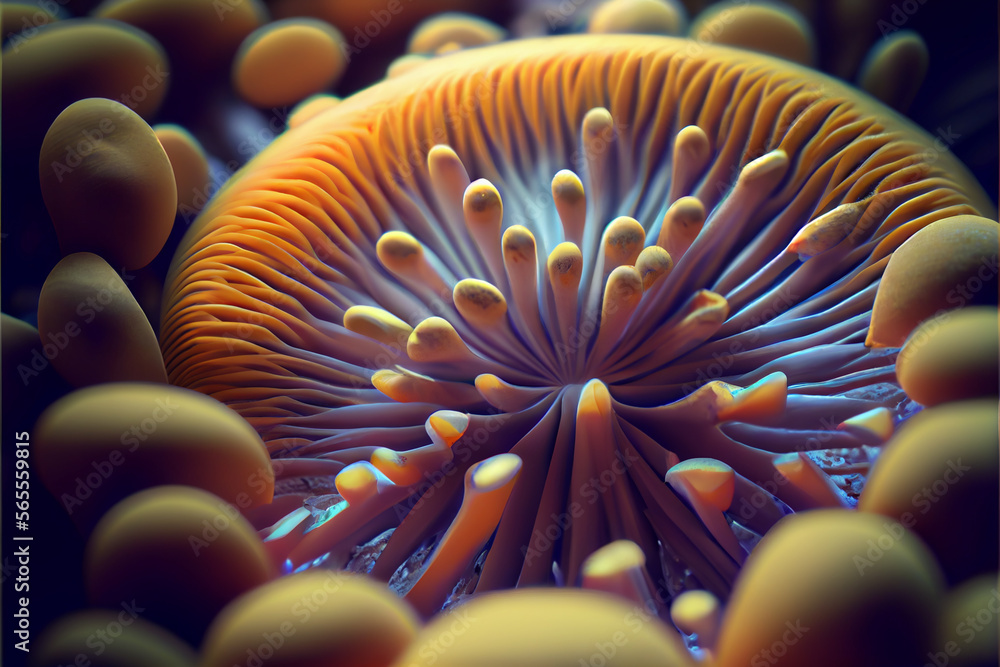 Poster beautiful abstract illustrations mushrooms pattern background.