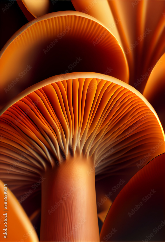 Poster beautiful abstract illustrations mushrooms pattern background.