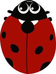Ladybug Cartoon Vector