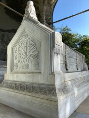 The tombs of Grand Viziers Mahmet Sevket Pasha, Talat Pasha, Mithat Pasha and Minister of War Enver Pasha are located around the Abide-i Hürriyet Monument in Istanbul, Turkey.