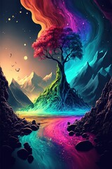 Abstract colourful I pad, tab, notebook ,mobile wallpaper and abstract colourful high-quality 4k background.