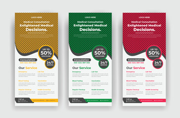 pharmacy healthcare roll up banner design template