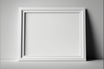 white frame on a wall, Generative AI