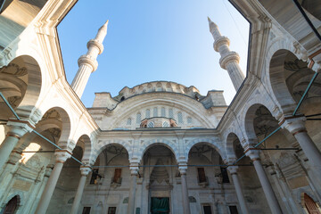 Nuruosmaniye Mosque view from courtyard. Mosques in Istanbul