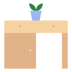 study desk flat icon