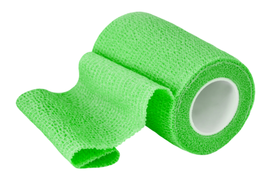 Grüne Bandage und Hintergrund transparent PNG cut out