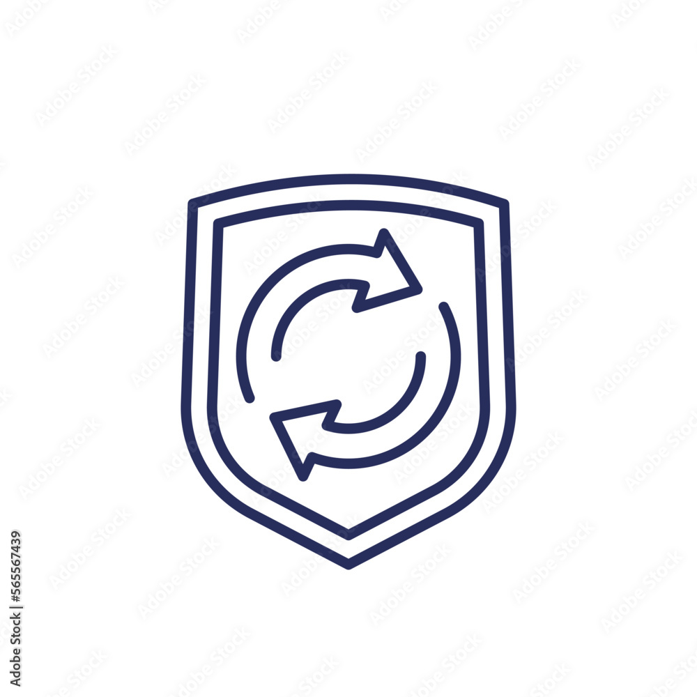 Canvas Prints insurance renewal icon, line vector