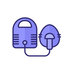 nebulizer icon on white with outline