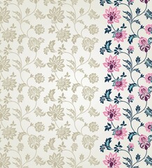 Obraz premium wedding card design, traditional paisley floral pattern , royal India 