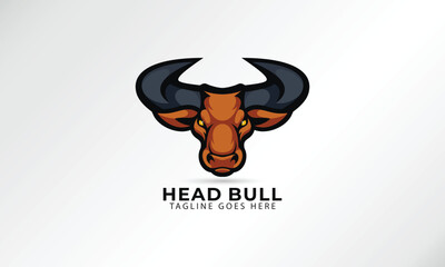 Bull And Buffalo Head Cow Animal Mascot Logo Design Vector For Sport Horn Buffalo Animal Mammals Head Logo Wild Matador