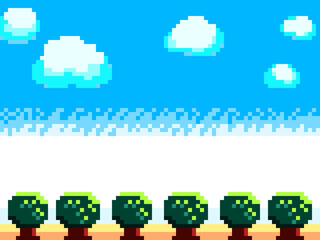 Fototapeta premium レトロゲームの風景