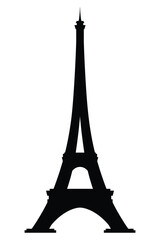 Eiffel Tower vector icon. World famous France tourist attraction symbol. International architectural monument isolated on white background